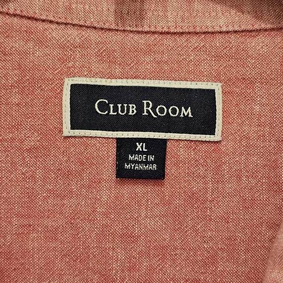 Club Room Short Sleeve Button Down Shirt, EUC, Size XL - Picture 2 of 5